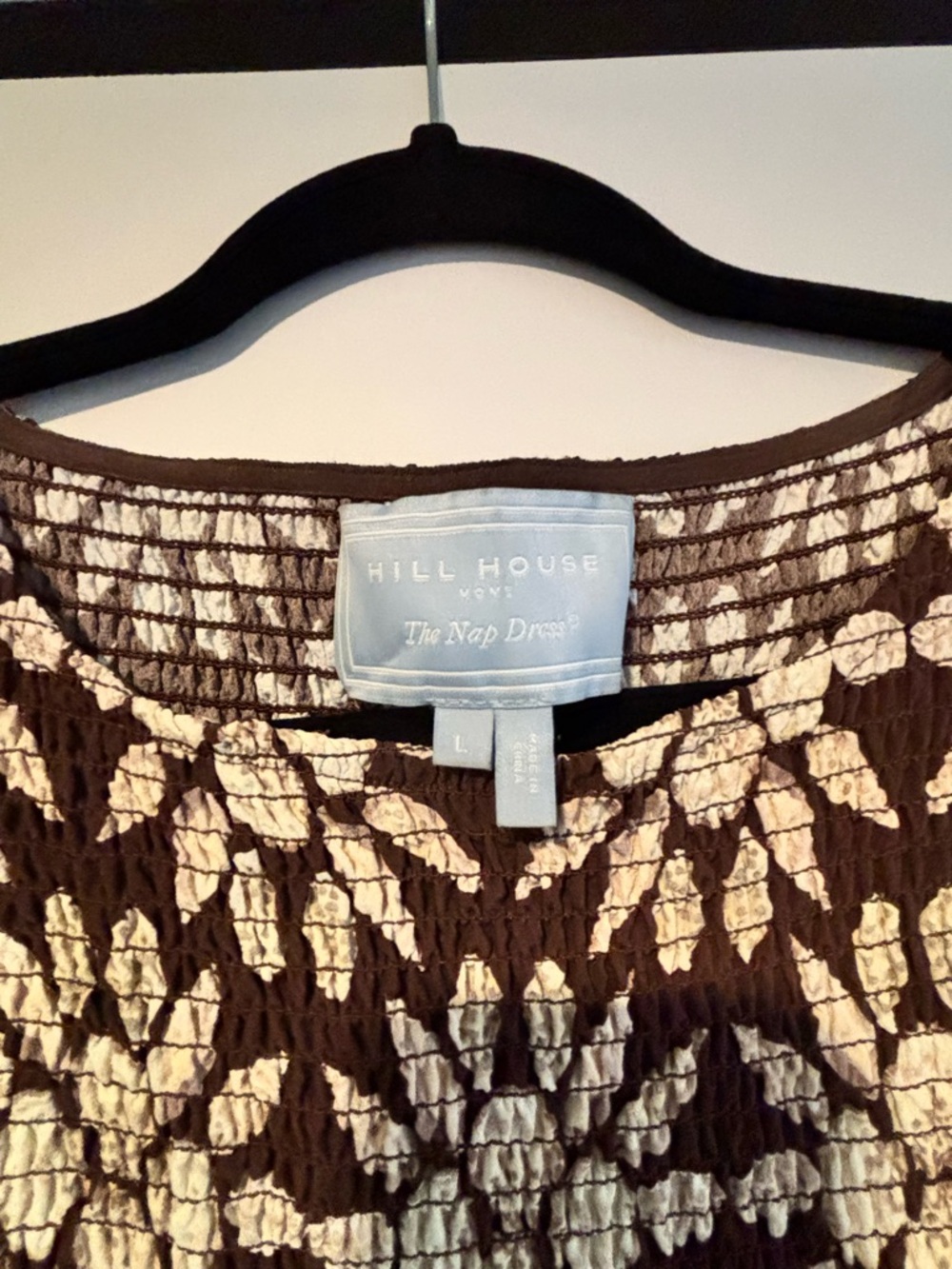 Hill House Chocolate Shell Print Dress (Cosima) - Picture 3 of 6
